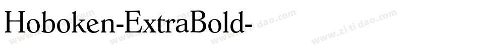 Hoboken-ExtraBold字体转换