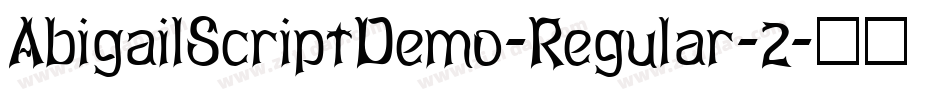 AbigailScriptDemo-Regular-2字体转换