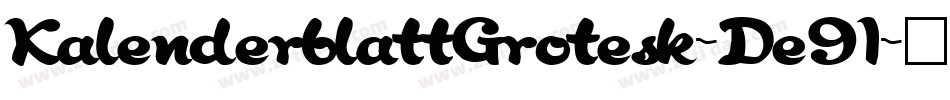 KalenderblattGrotesk-De91字体转换