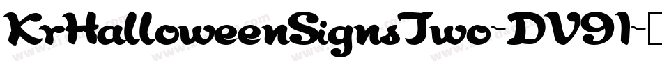 KrHalloweenSignsTwo-DV91字体转换