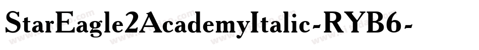 StarEagle2AcademyItalic-RYB6字体转换