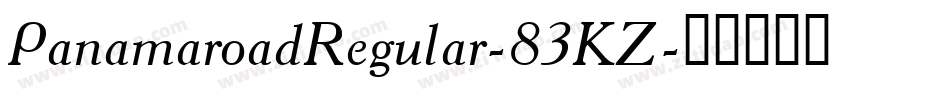 PanamaroadRegular-83KZ字体转换