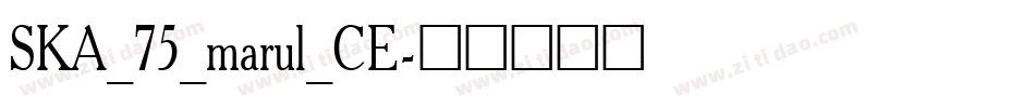 SKA_75_marul_CE字体转换