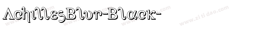 AchillesBlur-Black字体转换