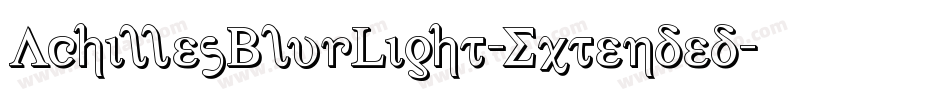 AchillesBlurLight-Extended字体转换