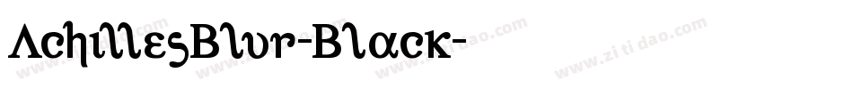 AchillesBlur-Black字体转换