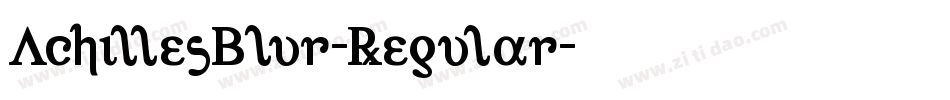 AchillesBlur-Regular字体转换