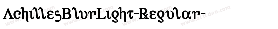 AchillesBlurLight-Regular字体转换