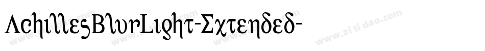 AchillesBlurLight-Extended字体转换