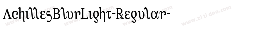 AchillesBlurLight-Regular字体转换