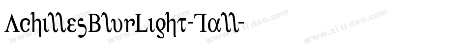 AchillesBlurLight-Tall字体转换