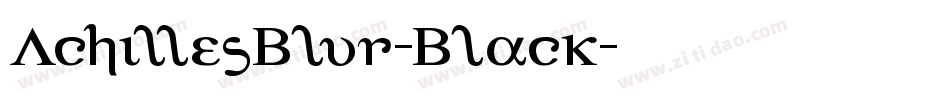 AchillesBlur-Black字体转换