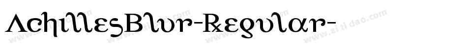 AchillesBlur-Regular字体转换
