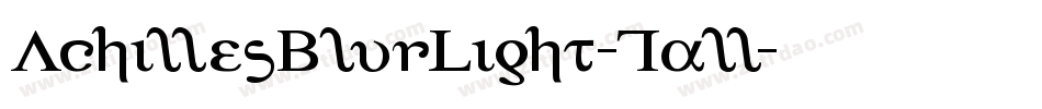 AchillesBlurLight-Tall字体转换