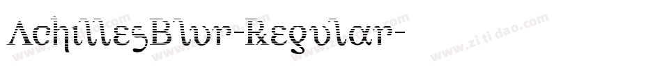 AchillesBlur-Regular字体转换