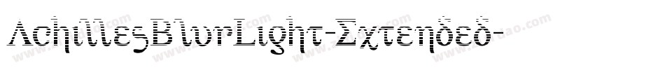AchillesBlurLight-Extended字体转换