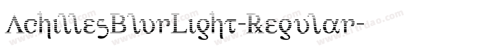 AchillesBlurLight-Regular字体转换