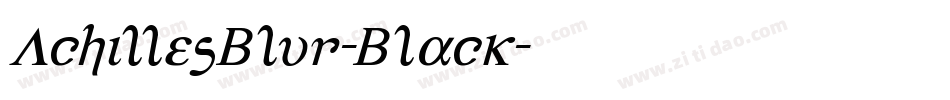 AchillesBlur-Black字体转换