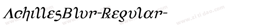 AchillesBlur-Regular字体转换