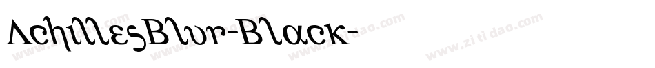 AchillesBlur-Black字体转换