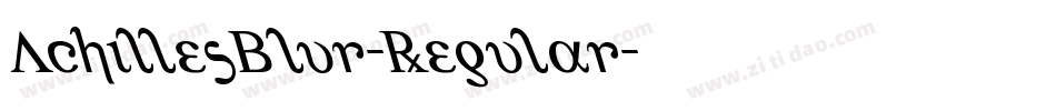 AchillesBlur-Regular字体转换