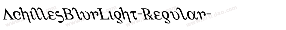 AchillesBlurLight-Regular字体转换
