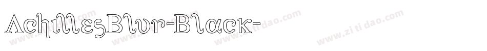 AchillesBlur-Black字体转换