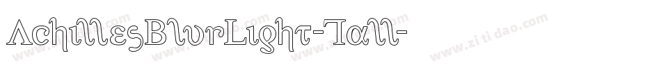 AchillesBlurLight-Tall字体转换