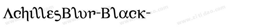 AchillesBlur-Black字体转换