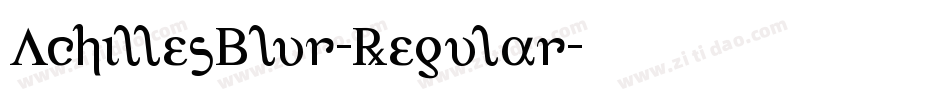 AchillesBlur-Regular字体转换