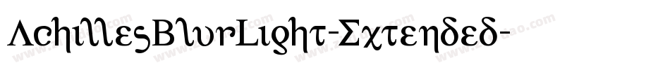 AchillesBlurLight-Extended字体转换