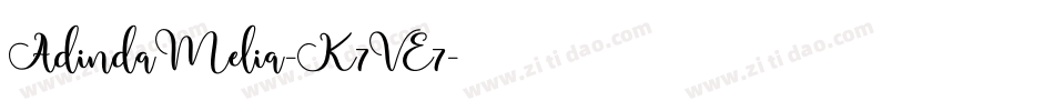 AdindaMelia-K7VE7字体转换
