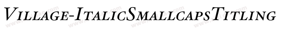 Village-ItalicSmallcapsTitling字体转换