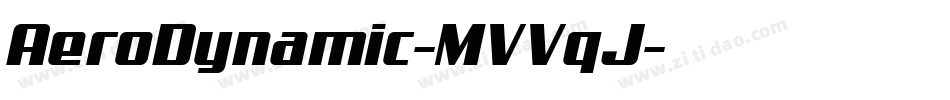 AeroDynamic-MVVqJ字体转换