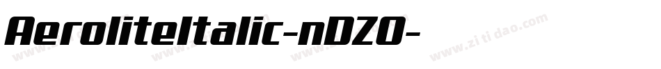 AeroliteItalic-nDZO字体转换