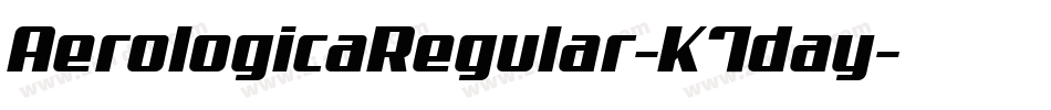 AerologicaRegular-K7day字体转换