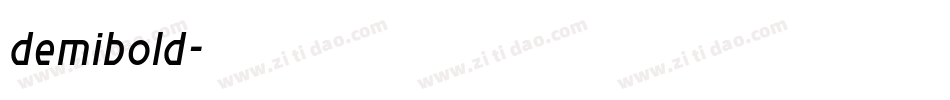 demibold字体转换