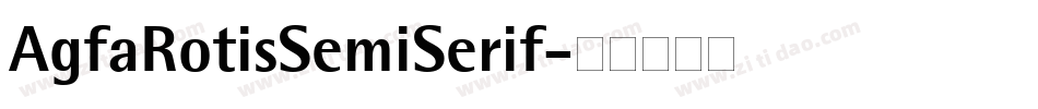 AgfaRotisSemiSerif字体转换