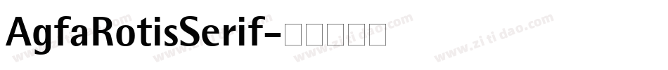 AgfaRotisSerif字体转换