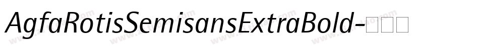 AgfaRotisSemisansExtraBold字体转换