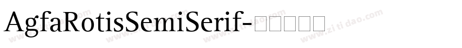 AgfaRotisSemiSerif字体转换