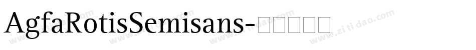 AgfaRotisSemisans字体转换