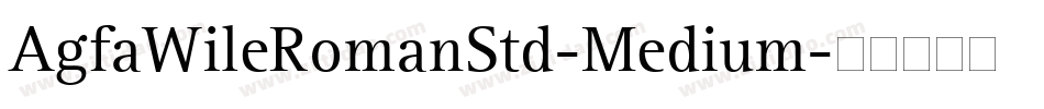 AgfaWileRomanStd-Medium字体转换