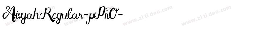 AisyahRegular-pPnO字体转换