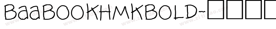 BaaBookHmkBold字体转换