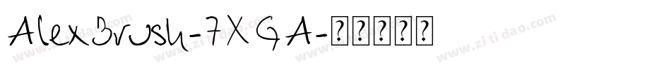 AlexBrush-7XGA字体转换