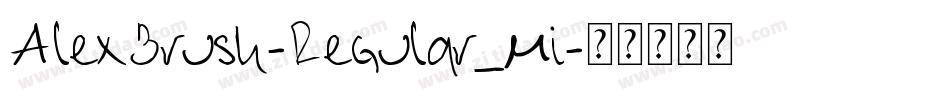 AlexBrush-Regular_mi字体转换