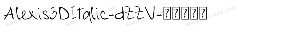 Alexis3DItalic-dZZV字体转换