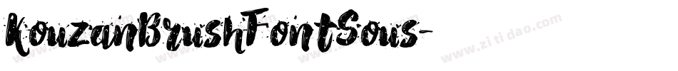KouzanBrushFontSous字体转换