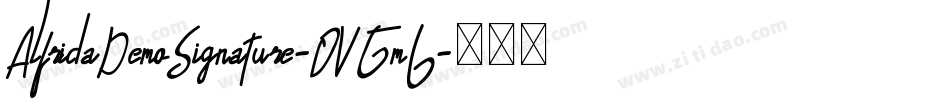 AlfridaDemoSignature-OVGm6字体转换